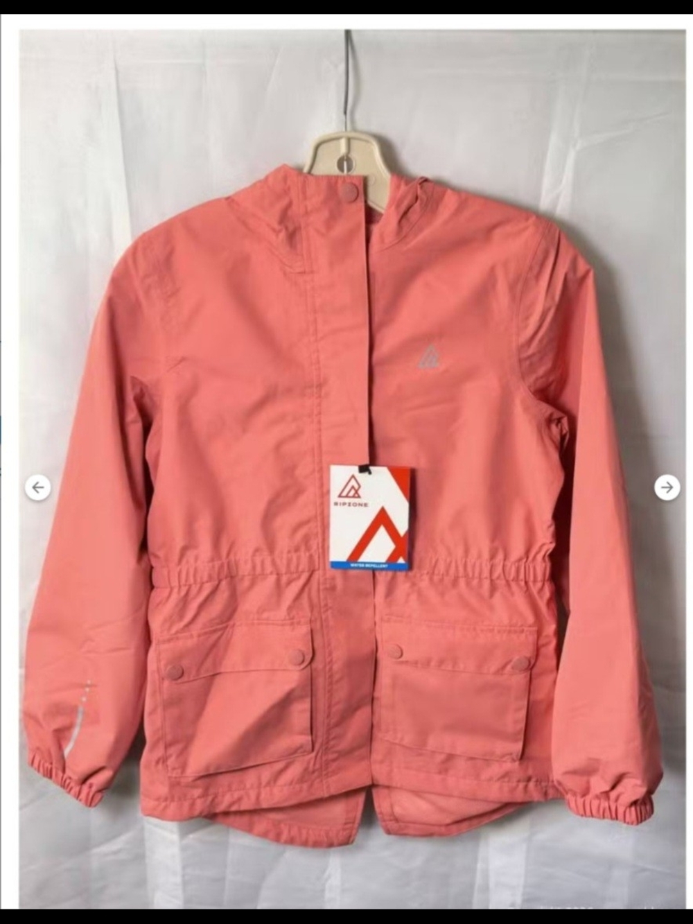 Kids Waterproof Raincoat - Coral Pink. Ripzone